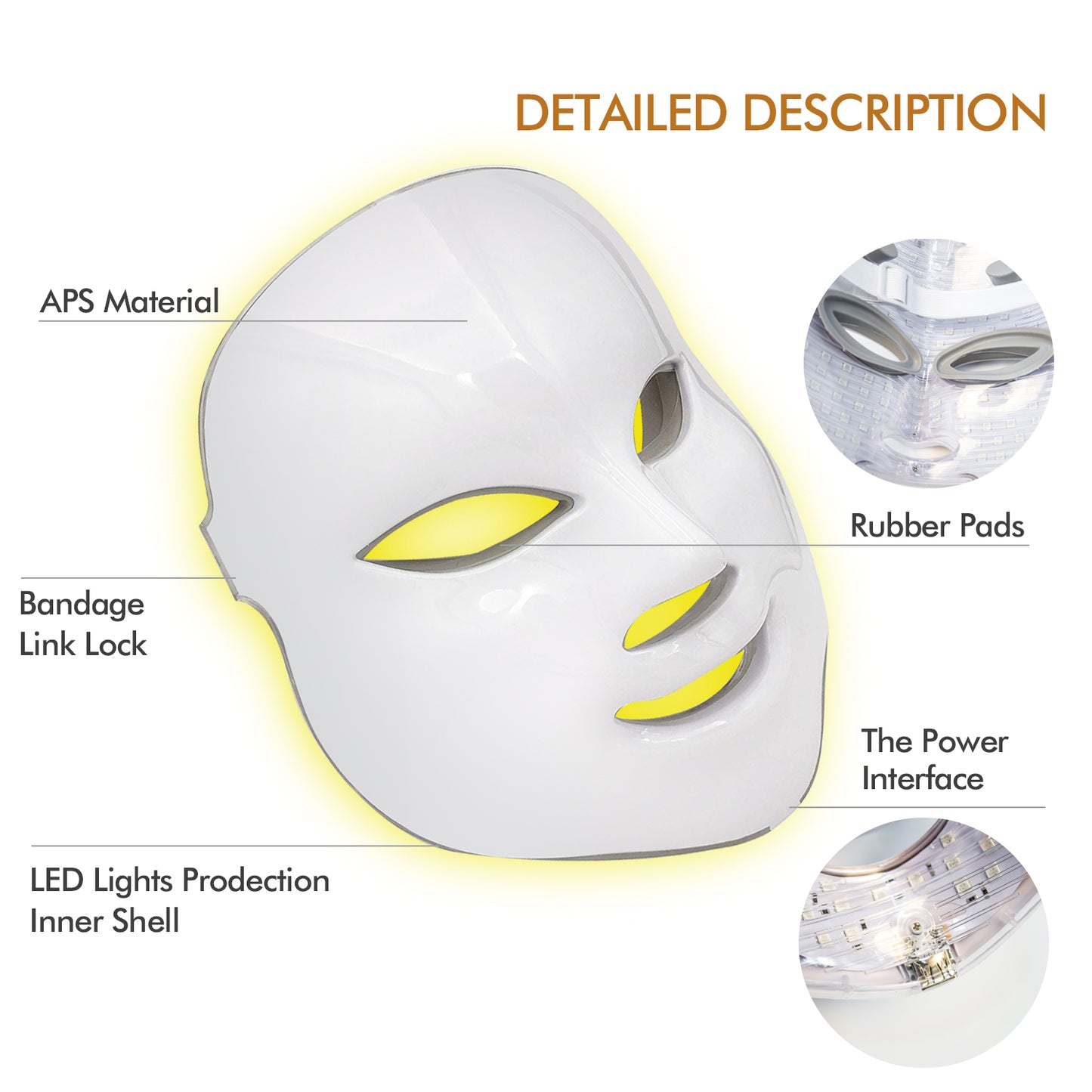 7 Colors LED Mask  LED Light Photon Face Mask