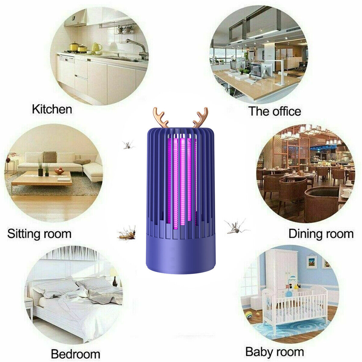 Electric Insect UV Zapper Mosquito Killer Pest Catcher Lamp Fly Bug Indoor Trap