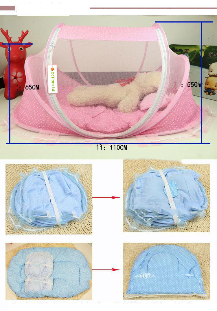 Foldable  Baby Bed Net With Pillow