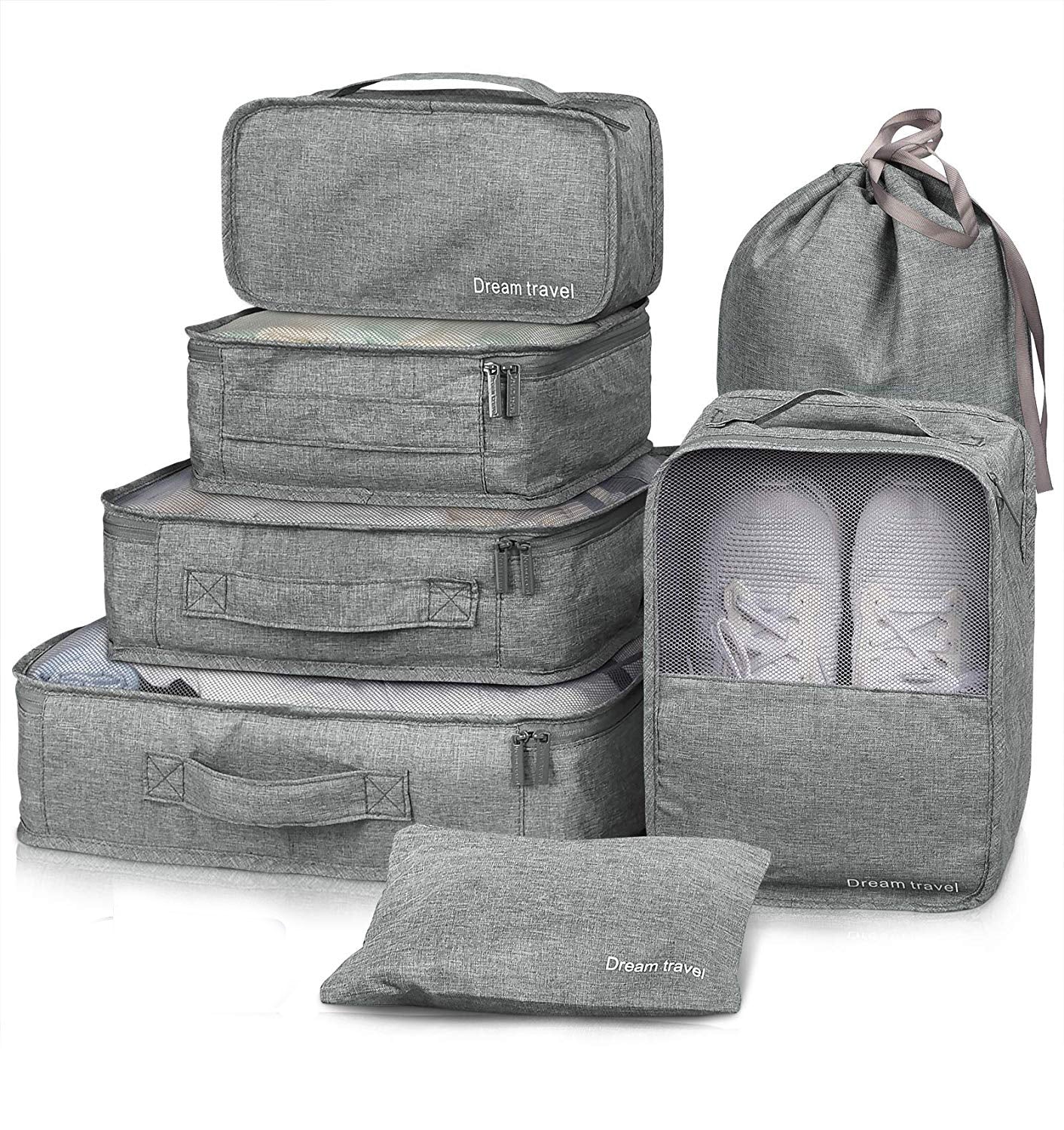 7pcs Packing Cubes for Luggage/Storage- Organiser for Travel and Suitcase