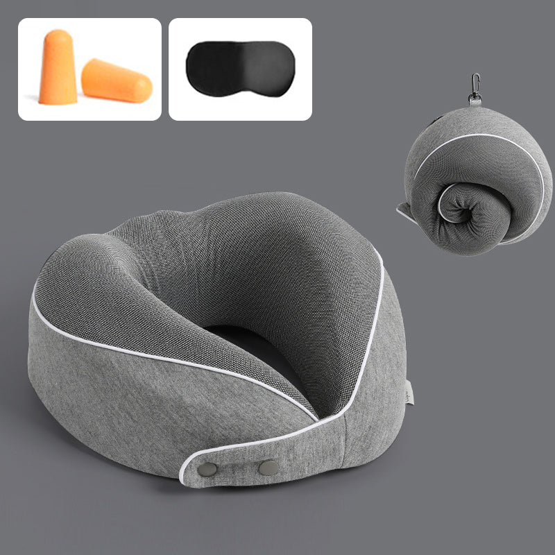 U Shaped Memory Foam Travel Pillow Neck Support Soft Head Rest Car Plane Cushion