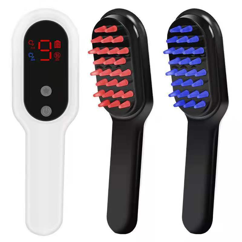 Electric Head Massager and LED Magnetic Therapy Hair Growth Comb