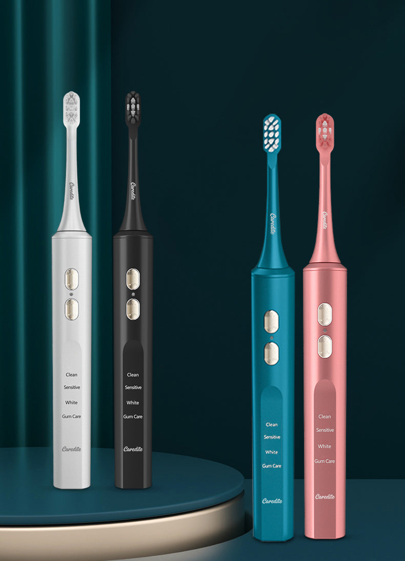 Caredite Newest Travel Electronic Toothbrush With Ultraviolet Disinfection Function Case Suit, 4 Cleaning Modes With 3 Power Model, 45 Days Long Lasting Battery Life