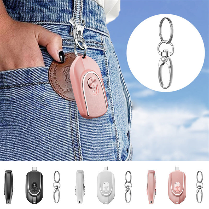 2 In 1 Mini Keychain Power Bank Booster