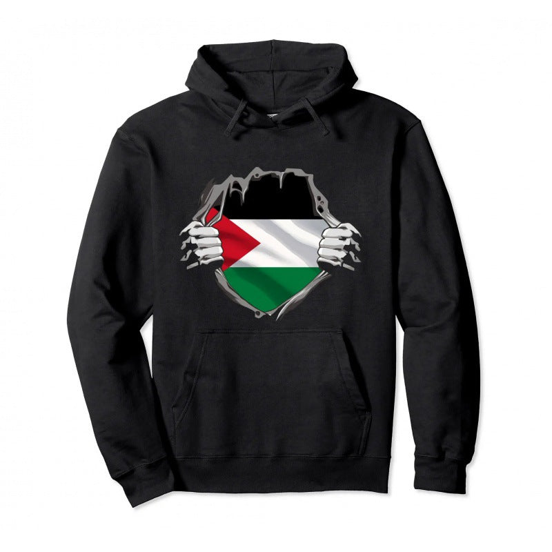 Cotton Palestine Pullover Hoodie Warm Hoodie Fashion Hip Hop Street Wear Pullover Men Women Casual Sweatshirt