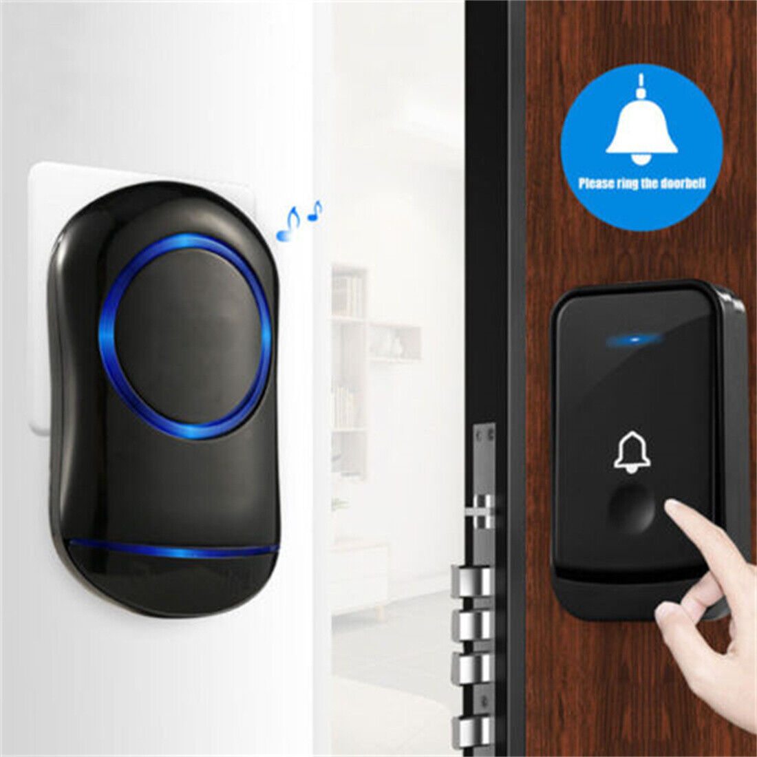 Wireless Waterproof Long Range Plug In Cordless Doorbell