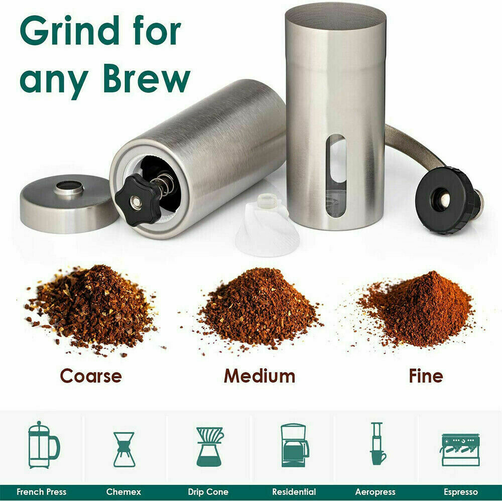 Coffee Grinder Steel with Ceramic Burr Bean Mill